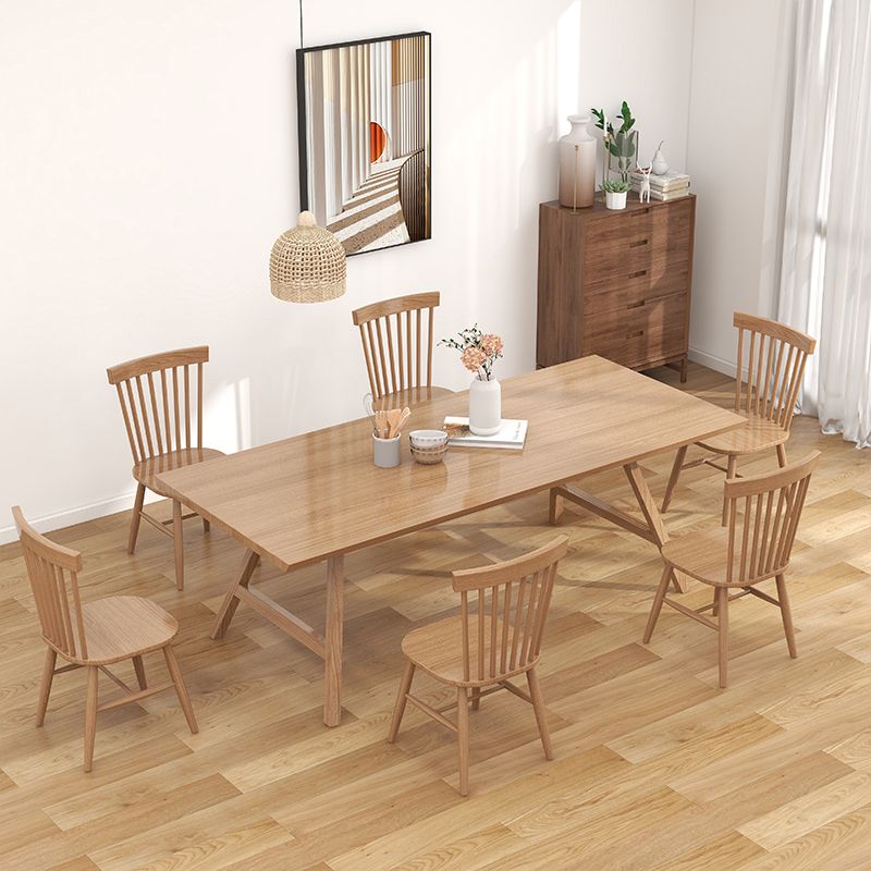 1/2/7 Pcs Pine Wood Modern Dining Room Set with Wooden Table and Chairs Dinette Set Clearhalo 'Dining Room Sets' 'Dining Tables & Seating' 'dining_room_set' 'furn' 'furn_dining_room_set' 'Furniture' 'furniture_dining_room_set' 'Kitchen & Dining Furniture' 'kitchen&dining_furn' 'kitchen' 1200x1200_6dc13843-a0f5-4fe5-a2cb-74b918135131