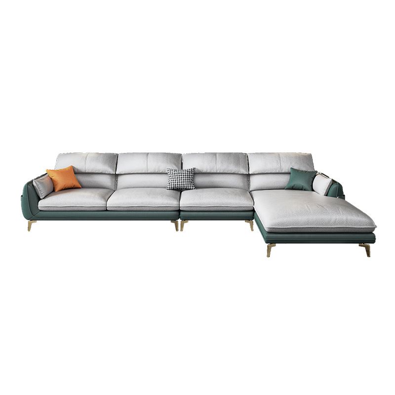 Scandinavian Faux Leather L-Shape Sectional with Storage for Living Room Clearhalo 'furn' 'furn_sectionals' 'Furniture' 'furniture_sectionals' 'kitchen' 'kitchen_sectionals' 'Living Room Furniture' 'Sectionals' 1200x1200_6dc28004-a8d5-4255-b1d0-e21fb2d896a4