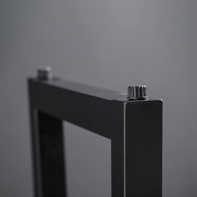 1/2/3 pièces Industrial Iron-Bar Table Table Recangangle Bistro Set with Pine Wood Top