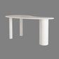 29.5" H White Irregular Shape Working Writing Desk Modern Style Desk for Office Clearhalo 'furn' 'furn_office_desk' 'Furniture' 'Office Desks' 'Office Furniture' 'office_desk' 1200x1200_6dc29373-d19c-4483-928c-a32f5e13826e