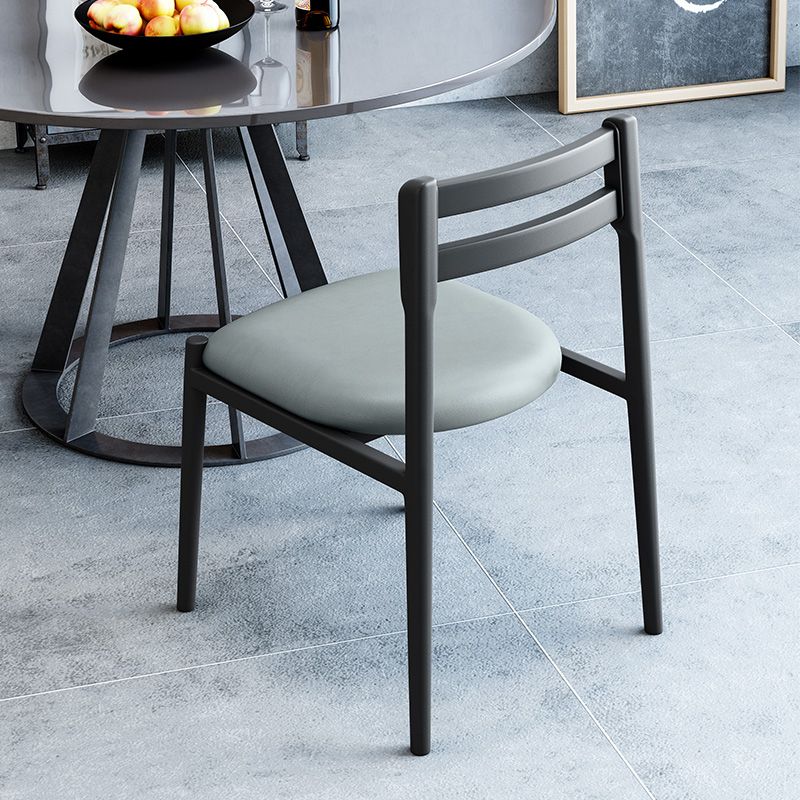 Ladder Back Armless Dining Chairs Upholstered Side Chairs with Metal Legs Clearhalo ' kitchen&dining_furn' 'Dining Chairs' 'Dining Tables & Seating' 'dining_chair' 'furn' 'furn_dining_chair' 'Furniture' 'furniture_dining_chair' 'Kitchen & Dining Furniture' 'kitchen' 1200x1200_6dc48776-2bed-4678-ab58-12c18f09adef