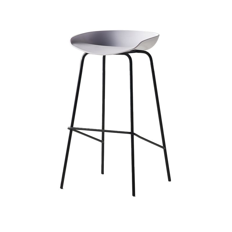 Scandinavian Metal Black Counter Stools Bucket Seat Bar Stools with Footrest Clearhalo 'Bar Furniture' 'Bar Stools' 'bar_stools' 'furn' 'furn_bar_stools' 'furniture_bar_stools' 'Kitchen & Dining Furniture' 'kitchen&dining_furn' 'kitchen' 'kitchen_furn' Furniture' 1200x1200_6dc4ba9b-8f84-49c5-823c-9c914de41e26