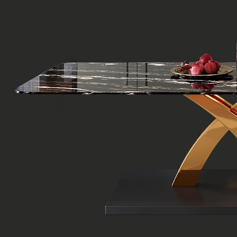 Traditional Luxury Dining Table Sintered Stone Table with Pedestal Base for Dining Room Clearhalo ' dining_table' 'Dining Tables & Seating' 'Dining Tables' 'furn' 'furn_dining_table' 'Furniture' 'furniture_dining_table' 'Kitchen & Dining Furniture' 'kitchen&dining_furn' 'kitchen' 'kitchen_dining_table' 1200x1200_6dc5067f-14e2-4ae7-97ad-a30cbe45940f
