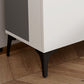 Modern White Wood Storage Chest with Soft-Close Drawers for Home