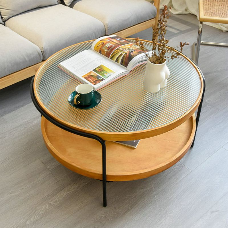 32" Wide Tropical Coffee Table Glass Storage Coffee Cocktail Table Clearhalo 'Coffee & Accent Tables' 'Coffee Tables' 'coffee_tables' 'furn' 'furn_coffee_tables' 'Furniture' 'Living Room Furniture' 1200x1200_6dc5b252-d416-4d3d-aeb9-438f38b5e281