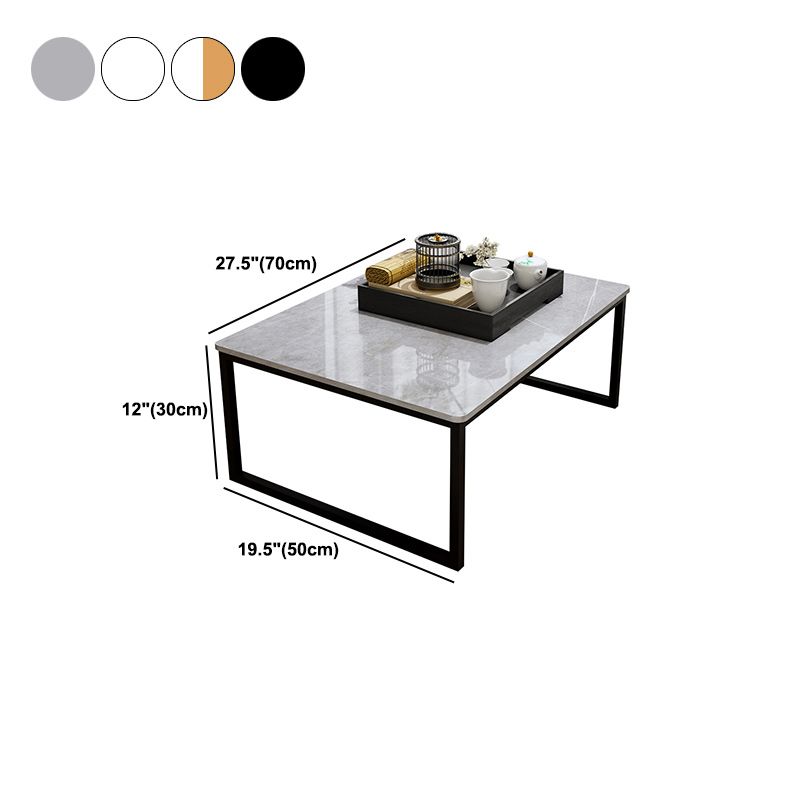 Glam Sled Coffee Table Set Slate Rectangular Coffee Table for Home Clearhalo 'Coffee & Accent Tables' 'Coffee Tables' 'coffee_tables' 'furn' 'furn_coffee_tables' 'Furniture' 'Living Room Furniture' 1200x1200_6dc6ac3c-d4f7-4a0b-94ca-a8c722aec3d1