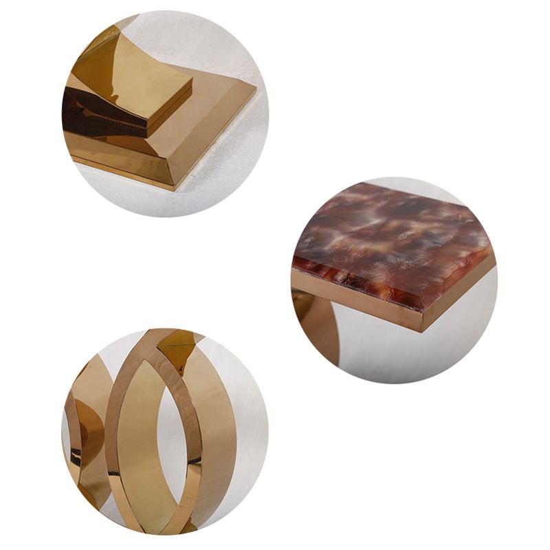 Tavolo console in marmo glam rettangolo 16 "w tavolo accento per sala