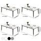 Industrial Style Home Sintered Stone Dining Table Rectangle Shape Table with 4 Legs Base Clearhalo ' dining_table' 'Dining Tables & Seating' 'Dining Tables' 'furn' 'furn_dining_table' 'Furniture' 'furniture_dining_table' 'Kitchen & Dining Furniture' 'kitchen&dining_furn' 'kitchen' 'kitchen_dining_table' 1200x1200_6dc900f9-8293-4b22-9b3e-7a9feff8fe11