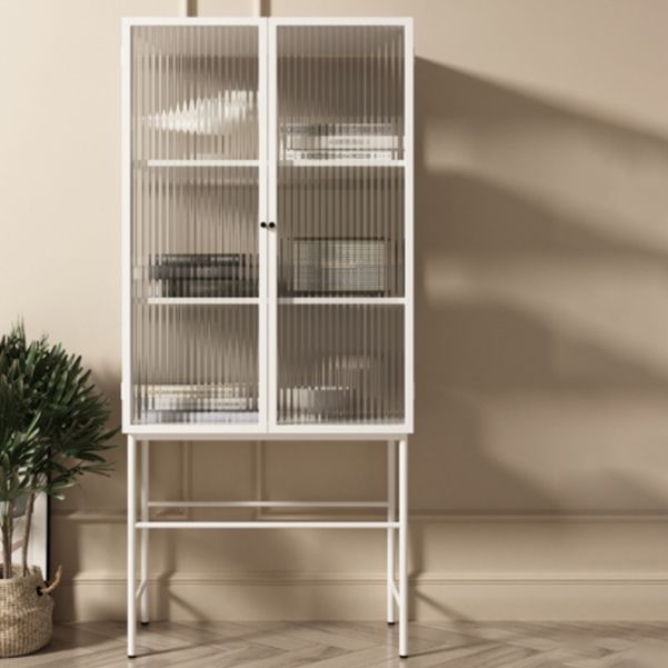 Sideboard di ferro della porta di vetro moderno server moderno con spazio per il soggiorno cucina