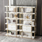 Engineered Wood Glam Bookcase Standard Closed Back Bookshelf