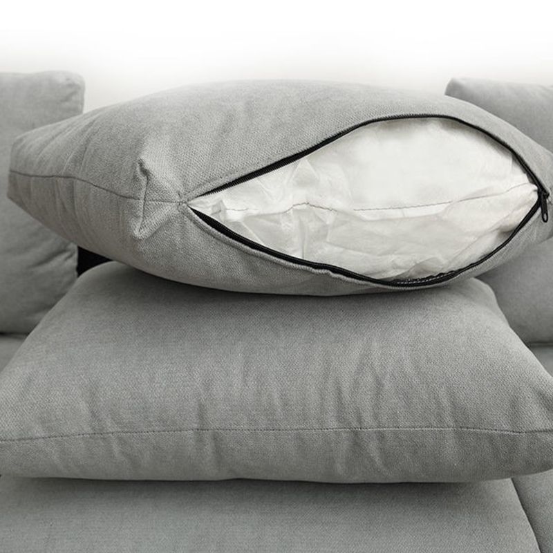 Sofá de almacenamiento contemporáneo con 3 almohadas para tres personas