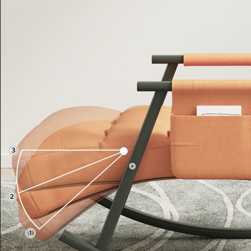 Chaise à bascule en faux cuir moderne avec rangement