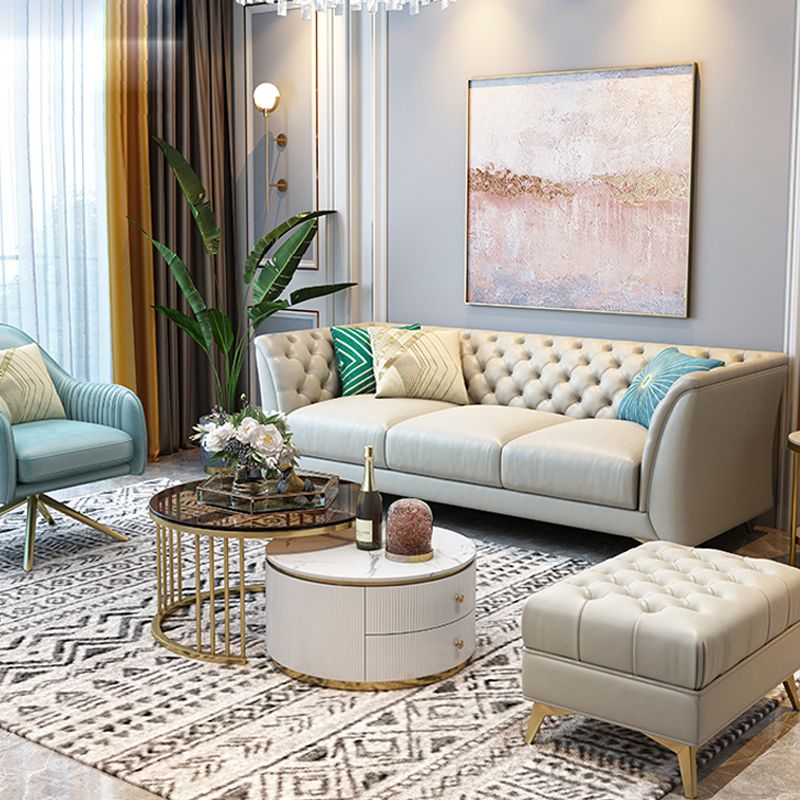 Modern Style Evagged Armrest Latex/sponge Padded Tufted Back Base Sofa Clearhalo 'furn' 'furn_sofas' 'Furniture' 'furniture_sofas' 'kitchen' 'kitchen_sofas' 'Living Room Furniture' 'Sofa' 'sofas' 1200x1200_6dce54fd-2018-42c2-9c31-f1f2feb9f0d4