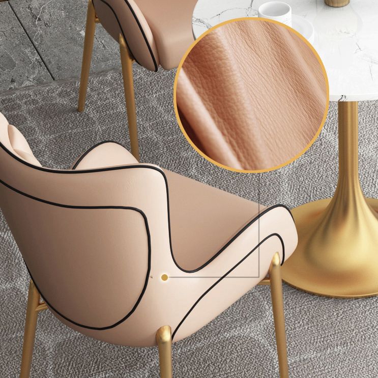 1/3/4/5 Pcs Glam Style Dining Room Set with Round Table and Metal Base Dining Set Clearhalo 'Dining Room Sets' 'Dining Tables & Seating' 'dining_room_set' 'furn' 'furn_dining_room_set' 'Furniture' 'furniture_dining_room_set' 'Kitchen & Dining Furniture' 'kitchen&dining_furn' 'kitchen' 1200x1200_6dd0e3de-e9f3-4aa2-977e-41bbc8996c8b