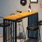 Stile industriale 1/2/5 pezzi tavolo da bar set tavolo da barretta rettangolo con sgabelli alti