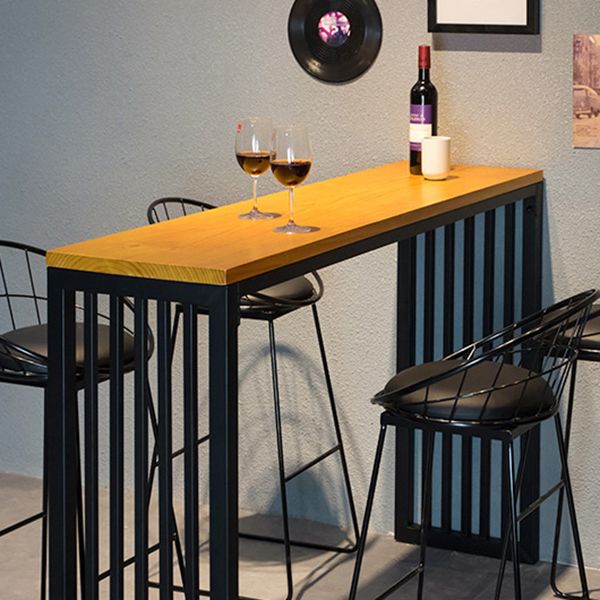 Stile industriale 1/2/5 pezzi tavolo da bar set tavolo da barretta rettangolo con sgabelli alti