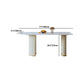 Sintered Stone Dining Table Traditional Luxury White Table for Kitchen