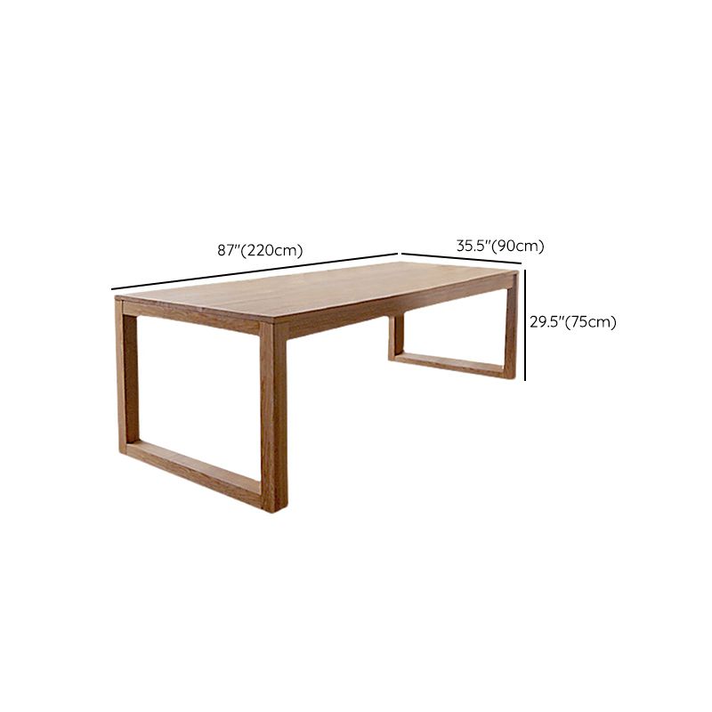 Modern Natural Pine Rectangular Top Dining Table with 4 Legs Clearhalo 'Dining Tables & Seating' 'Dining Tables' 'dining_table' 'furn' 'furn_dining_table' 'Furniture' 'Kitchen & Dining Furniture' 1200x1200_6dd3107f-bb48-4463-bf56-1928b506b5d2