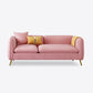 with 2 Pillows Tuxedo Arm Sofa 30.3" D X 26.38" H Velvet Cushions Sofa Clearhalo 'furn' 'furn_sofas' 'Furniture' 'furniture_sofas' 'kitchen' 'kitchen_sofas' 'Living Room Furniture' 'Sofa' 'sofas' 1200x1200_6dd377a9-2f74-49f5-81bd-f85feb58f691