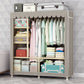 Contemporary Style Steel Wardrobe Cloth Rod Included Wardrobe Closet with Legs Clearhalo 'Armoires & Wardrobes' 'armoires_wardrobes' 'Bedroom Furniture' 'furn' 'furn_armoires_wardrobes' 'Furniture' 1200x1200_6dd3e3ca-6d6d-41d9-8c75-8f1209248720