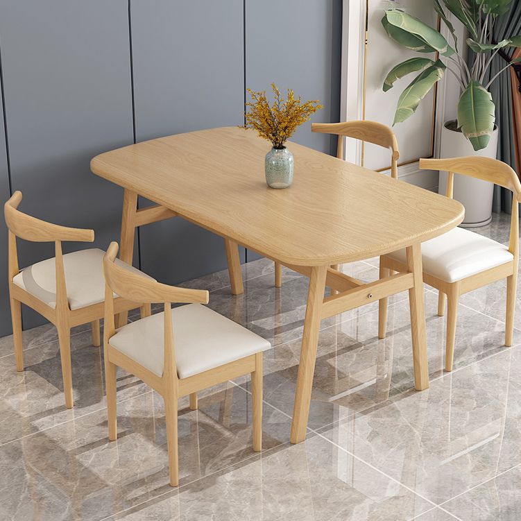 Minimalist Traditional Height Wood Dining Table Rectangle Dining Room Set For Home Clearhalo 'Dining Room Sets' 'Dining Tables & Seating' 'dining_room_set' 'furn' 'furn_dining_room_set' 'Furniture' 'furniture_dining_room_set' 'Kitchen & Dining Furniture' 'kitchen&dining_furn' 'kitchen' 1200x1200_6dd44126-b315-4a49-9602-ed15d4fcf77d