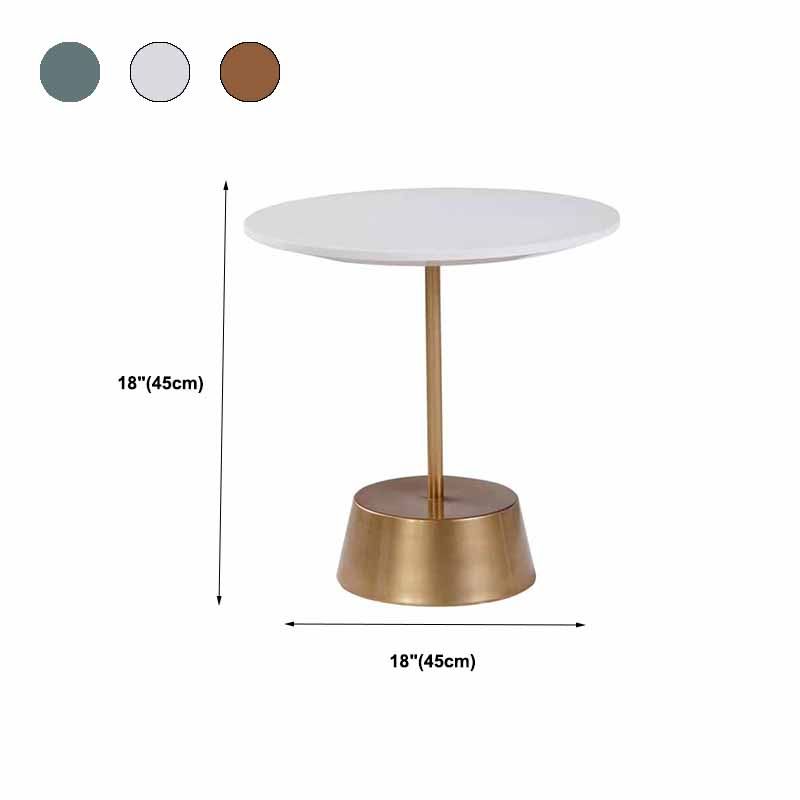 Scandinavisch ronde hout bovenste zijtafel metalen voetstuk eindtafel