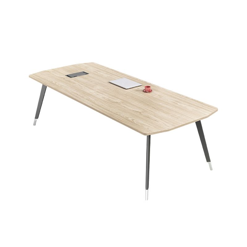 Escritorio de la oficina de madera artificial mesa de conferencia de la oficina de escritura curva de escritura curva