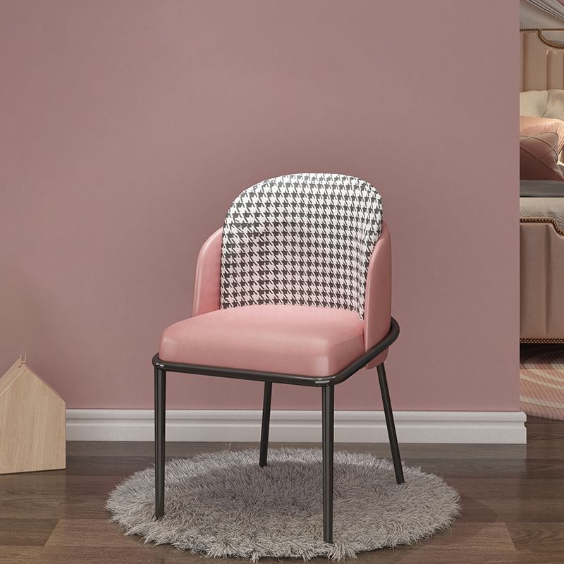 Scandinavian Style Upholstered Armless Dining Chair Solid Back Single Dining Chair Clearhalo ' kitchen&dining_furn' 'Dining Chairs' 'Dining Tables & Seating' 'dining_chair' 'furn' 'furn_dining_chair' 'Furniture' 'furniture_dining_chair' 'Kitchen & Dining Furniture' 'kitchen' 1200x1200_6dda34f4-d142-4f20-a615-dd3a25f826c0