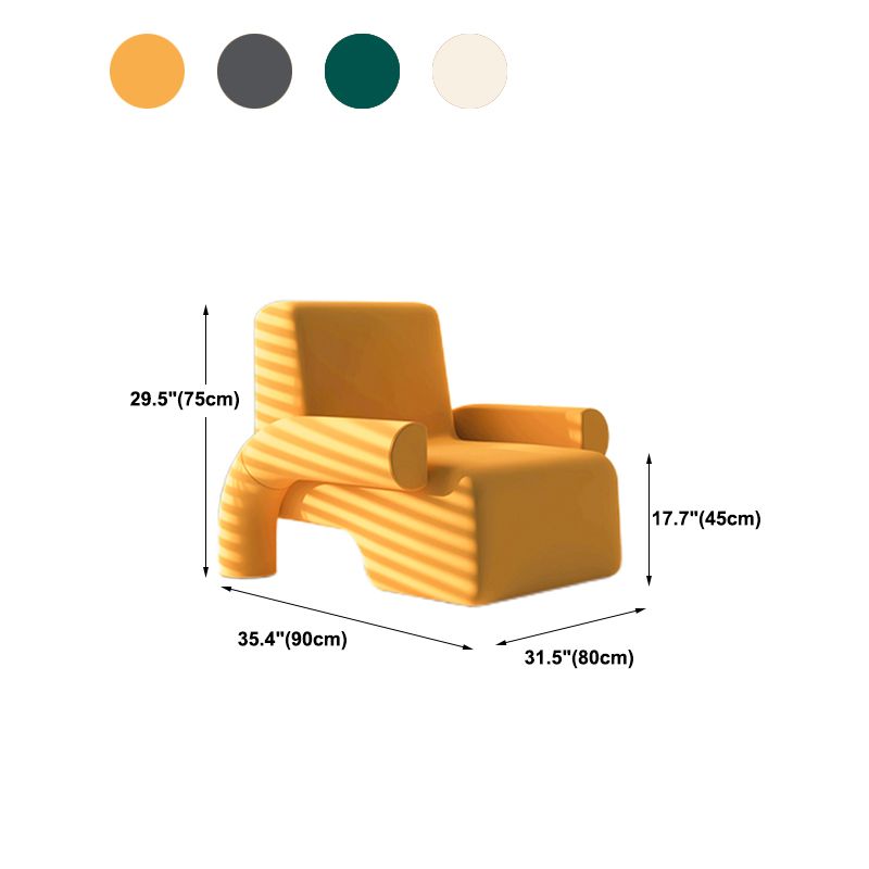 Contemporary 31.5"Wide Velvet/ Wool Fixed Back Sponge Arm Chair