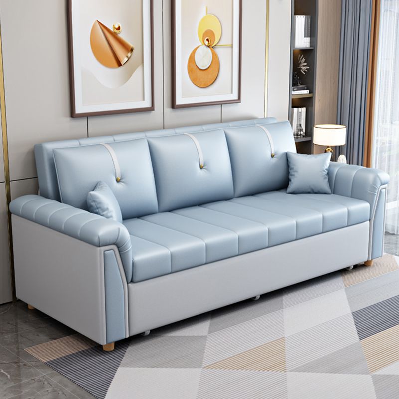 ボンドレザーソファ布団スカンジナビア布団スリーパーソファベッドと保管