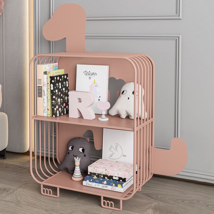 Modern Style Bookshelf Standard Closed Back Iron Bookcase for Home