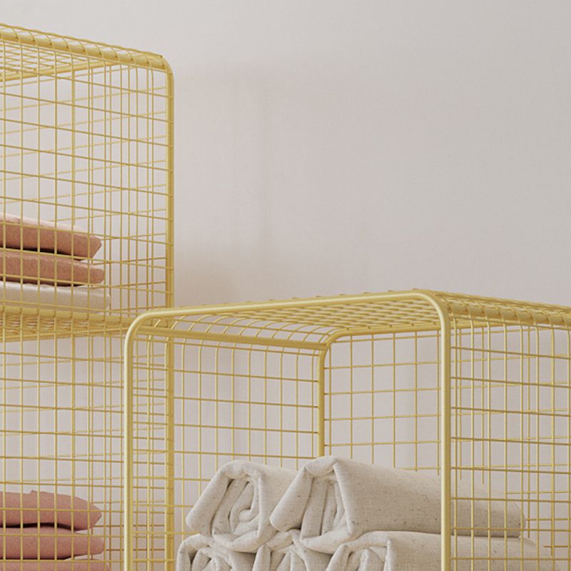 Bibliothèque d'étagère glamour fermé étagère de livre en métal pour le bureau à domicile