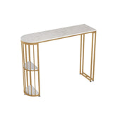 Glam White and Gold Table and Stool Set 1/2/3 Pieces Storage Counter Height Set