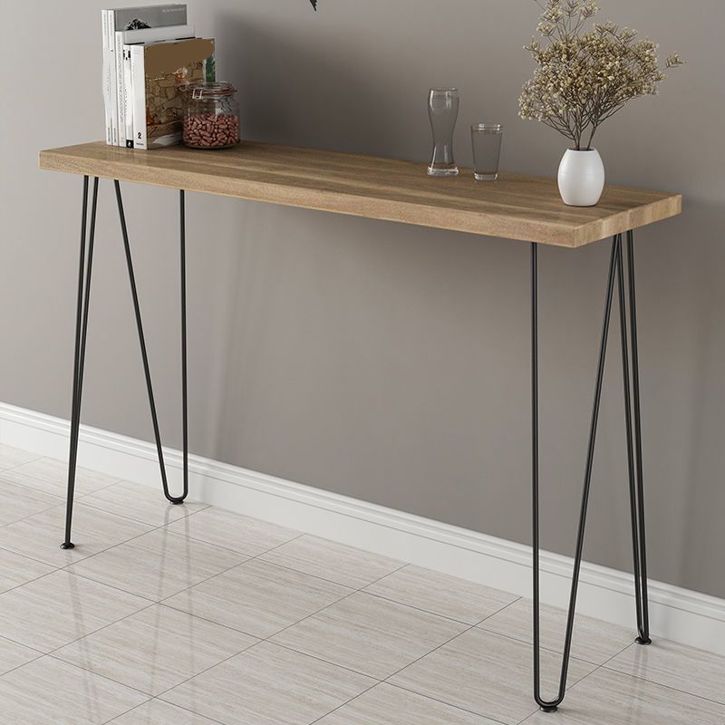 Tavolo da console in legno massiccio rettangolo tavolo accento cornice per la sala