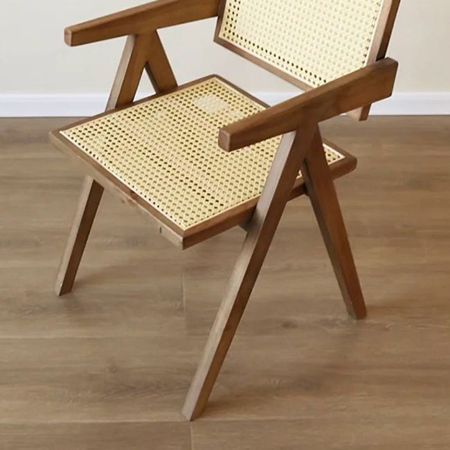 Traditional Wood Dining Arm Chair Wicker Dining Room Chairs for Home Use Clearhalo ' kitchen&dining_furn' 'Dining Chairs' 'Dining Tables & Seating' 'dining_chair' 'furn' 'furn_dining_chair' 'Furniture' 'furniture_dining_chair' 'Kitchen & Dining Furniture' 'kitchen' 1200x1200_6ddf9e45-de98-46f6-a898-801ffb000c54