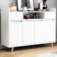 Modern Style Kitchen Sideboard Engineered Wood Sideboard with Open Storage Clearhalo 'buffet_sideboard' 'Buffets & Sideboards' 'furn' 'furn_buffet_sideboard' 'Furniture' 'Kitchen & Dining Furniture' 1200x1200_6de30236-5eec-461a-ab0c-345562ab002a