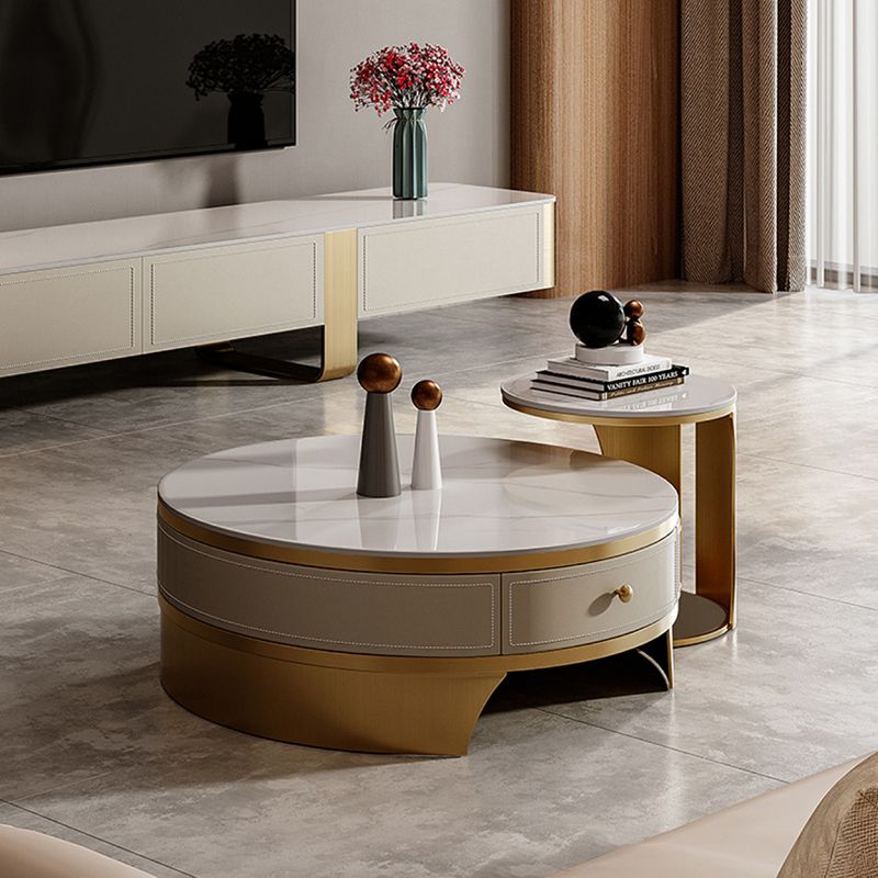 Glam TV Console Stone Media Console Enclosed Storage with 4 Drawers for Home Clearhalo 'furn' 'furn_tv_stands_entertainment_centers' 'Furniture' 'Living Room Furniture' 'TV Stands & Entertainment Centers' 'TV Stands & Media Storage Furniture' 'tv_stands_entertainment_centers' 1200x1200_6de35292-f0bd-405d-9641-3169e38f52b5