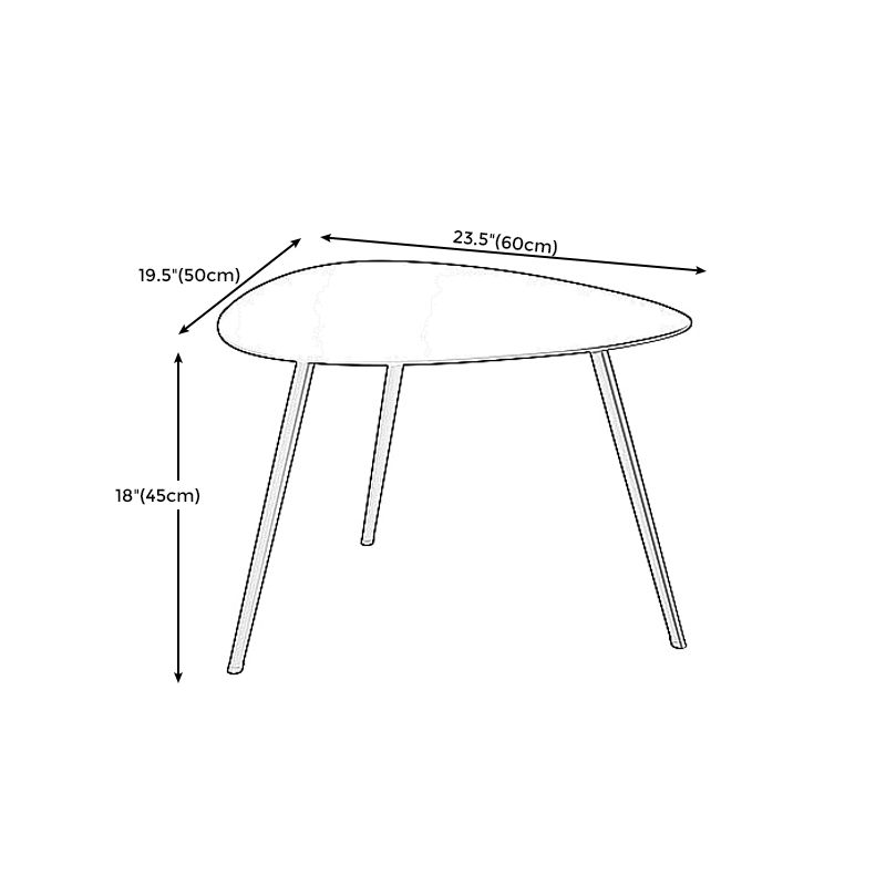 3 Legs Base Metal Black/white Base White/black Free Shape Coffee Table Clearhalo 'Coffee & Accent Tables' 'Coffee Tables' 'coffee_tables' 'furn' 'furn_coffee_tables' 'Furniture' 'furniture_coffee_tables' 'Living Room Furniture' 1200x1200_6de41dc3-2c93-4678-99eb-f6c4d4e19e8e