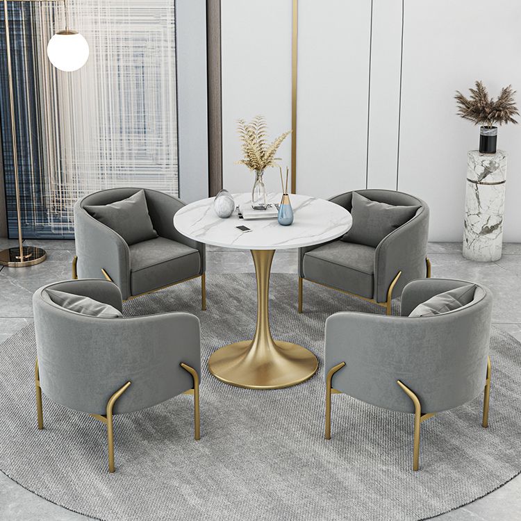 Contemporary Round Dining Table Sintered Stone Dining Table with Tulip Base Clearhalo ' dining_table' 'Dining Tables & Seating' 'Dining Tables' 'Furniture' 'furniture_dining_table' 'Kitchen & Dining Furniture' 'kitchen&dining_furn' 'kitchen' 'kitchen_dining_table' 1200x1200_6de56481-5fae-41c4-9425-4b43c96f4e79