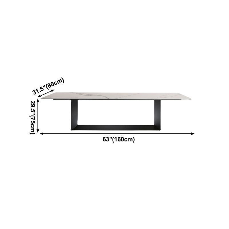 Metal Traditional Luxury Rectangular Table Sintered Stone Table for Kitchen Clearhalo ' dining_table' 'Dining Tables & Seating' 'Dining Tables' 'furn' 'furn_dining_table' 'Furniture' 'furniture_dining_table' 'Kitchen & Dining Furniture' 'kitchen&dining_furn' 'kitchen' 'kitchen_dining_table' 1200x1200_6de57bbf-c411-4b87-bcb9-4035a1146b52
