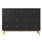 Eigentijdse glamour houten borst horizontall opbergkast dressoir met metalen benen