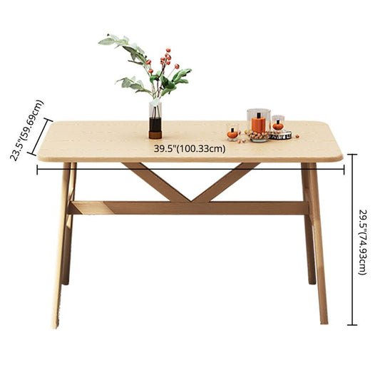 Contemporary Wood Rectangle Shape Dining Furniture 4 Legs Table Formal for Dining Room Clearhalo 'Dining Room Sets' 'Dining Tables & Seating' 'dining_room_set' 'furn' 'furn_dining_room_set' 'Furniture' 'furniture_dining_room_set' 'Kitchen & Dining Furniture' 'kitchen&dining_furn' 'kitchen' 1200x1200_6de682f5-242b-4baf-b059-c5108ea95987