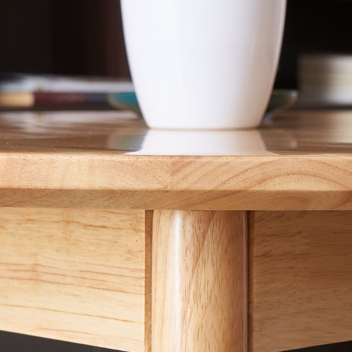 Contemporary Kitchen Dinner Table Solid Wood Round 4 Legs Dining Table