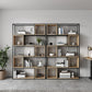 Modern Living Room Etagere Bookshelf Metal Frame Solid Wood Shelf Bookcase Clearhalo 'Bookcases' 'furn' 'furn_bookcases' 'Furniture' 'furniture_bookcases' 'Office Furniture' 1200x1200_6de78919-2a55-4bf0-aaa9-739de935e4b4