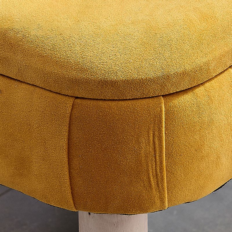 Solid Color Fabric Standard Stool Modern Simple Unique Shape Upholstered Footstool