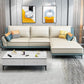 Scandinavian Faux Leather Sectional in Beige 35.43" Tall Sectional Clearhalo 'furn' 'furn_sectionals' 'Furniture' 'Living Room Furniture' 'Sectionals' 1200x1200_6de8d4a7-a4be-4f66-8e85-71771df5f9ab
