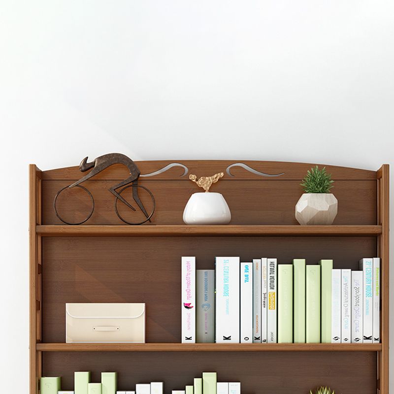Closed Back Standard Bookshelf Engineered Wood Bookcase with Rectangular Shelves