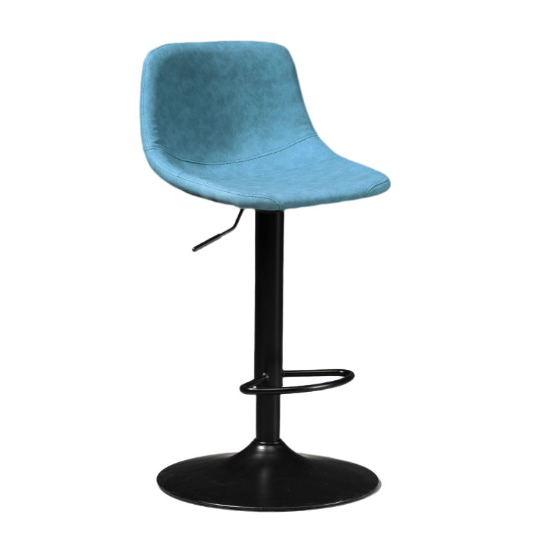 Contemporary Liftable Bar-stool Low Back Bar Stool with Metal Legs Clearhalo 'Bar Furniture' 'Bar Stools' 'bar_stools' 'furn' 'furn_bar_stools' 'Furniture' 'furniture_bar_stools' 'Kitchen & Dining Furniture' 1200x1200_6de9bc63-2650-44af-bab1-de545ee615aa