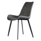 Industrial Dining Chair with Metal Frame Matte Finish Solid Back Side Chair