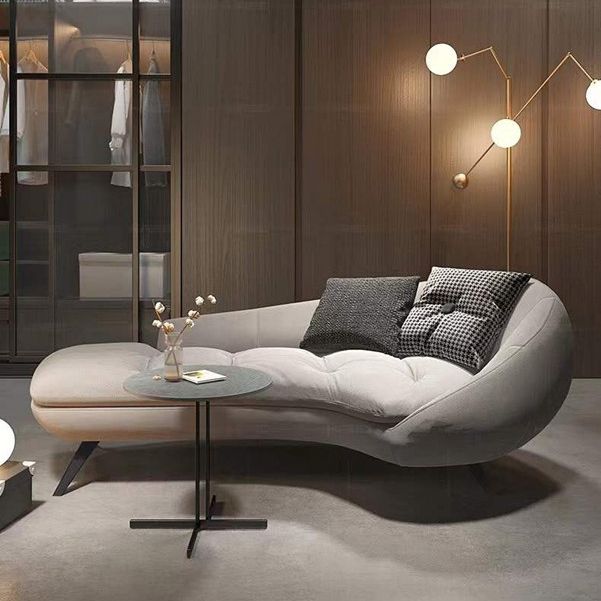 Modern Solid Color Chaise Lounge Couch Upholstered Chaise Lounge Clearhalo 'Chairs & Seating' 'Chaise Lounge' 'chaise_lounge' 'furn' 'furn_chaise_lounge' 'Furniture' 'Living Room Furniture' 1200x1200_6debd76c-da91-4f53-8cf3-894bc866a4f5